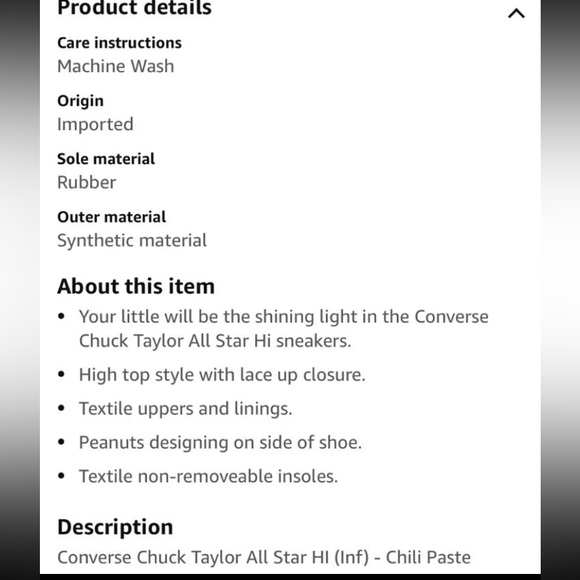 Converse girl  Chuck Taylor All Star Core Unicorn print Slip Sneaker size 2 - Picture 6 of 6